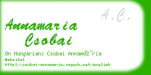 annamaria csobai business card